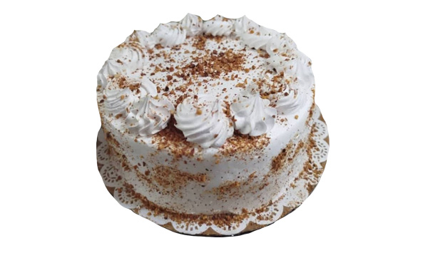 Cake de merengue de chocolate relleno con crema de mani (20x10cm)