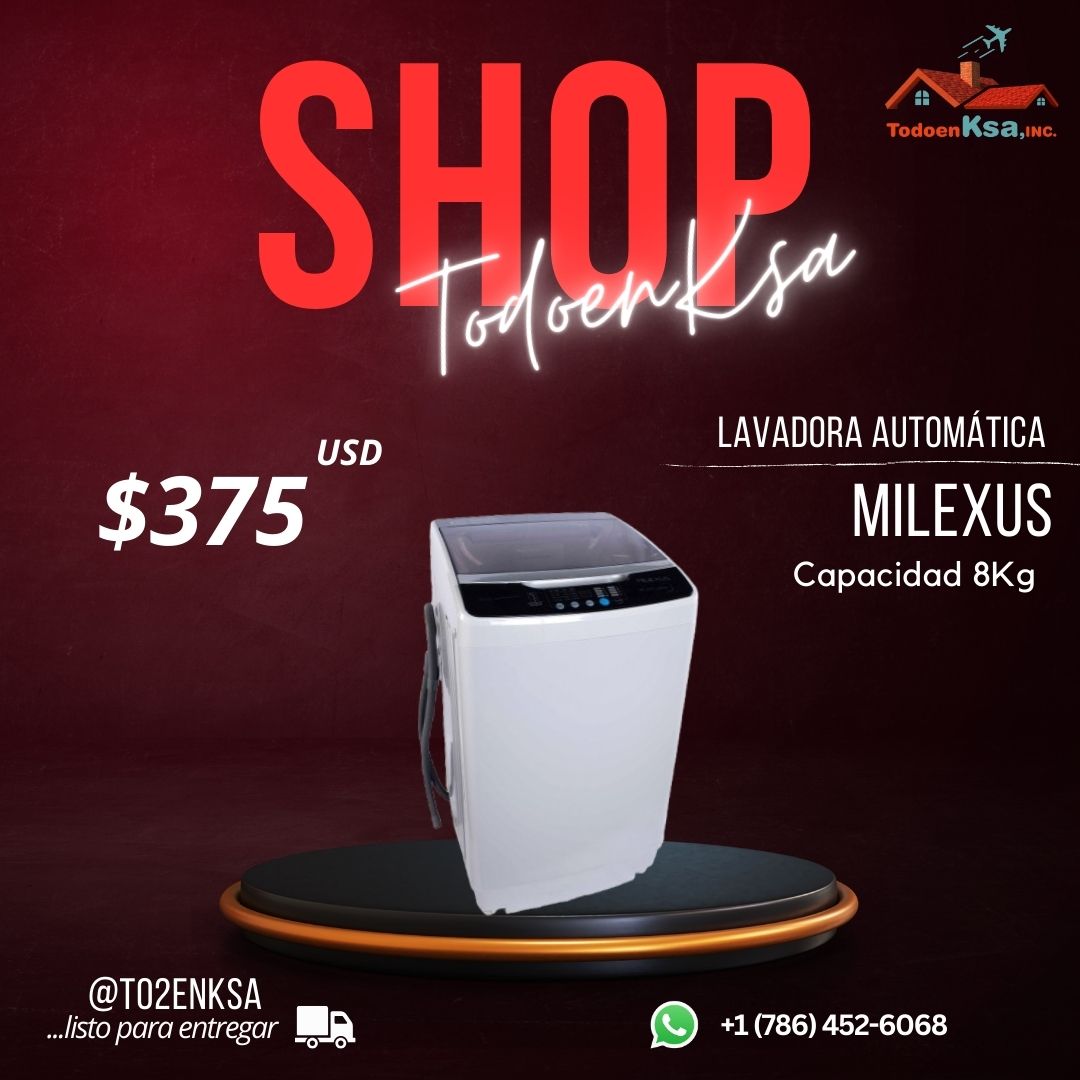 Lavadora Automática MILEXUS (9Kg)