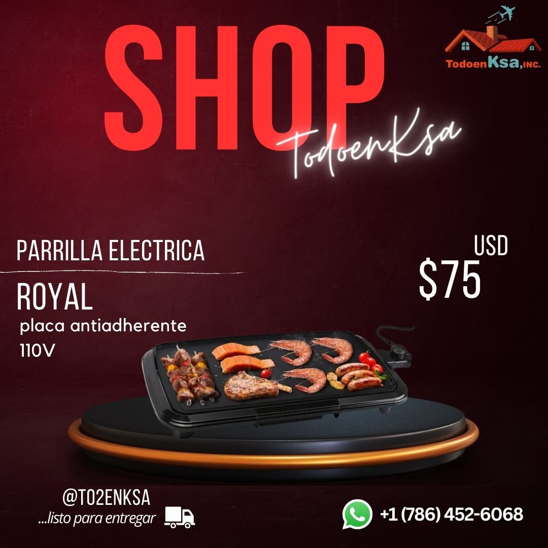 Parrilla eléctrica ROYAL (Antiadherente / 110v)
